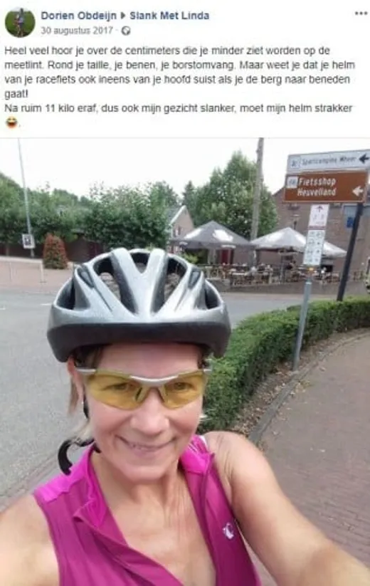 Bericht van een deelnemer op Facebook of in het forum