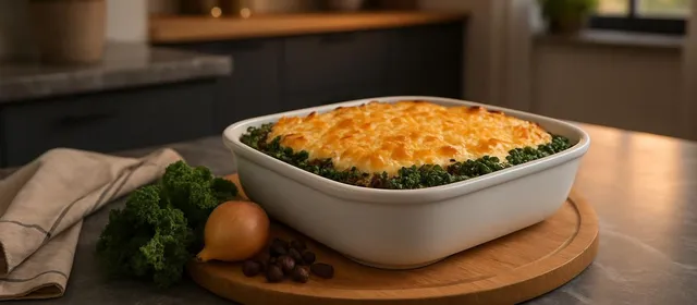 Foto bij: boerenkool uit de oven met kaas
