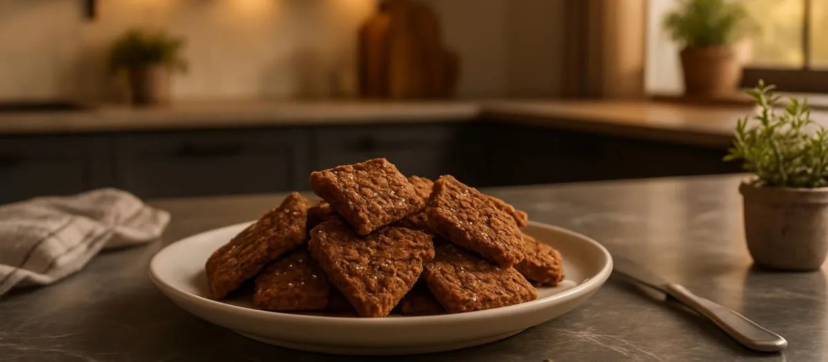 Koolhydraatarme speculaasbrokken met sesam en lijnzaad