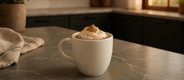 Foto bij: koolhydraatarme warme chocolademelk met speculaas