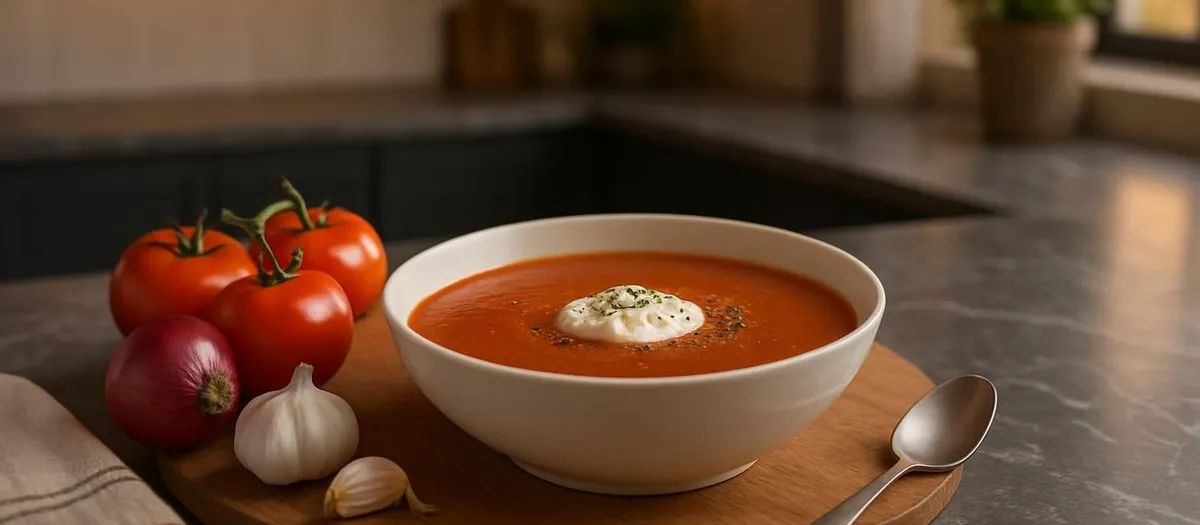 Tomatensoep van verse vleestomaten