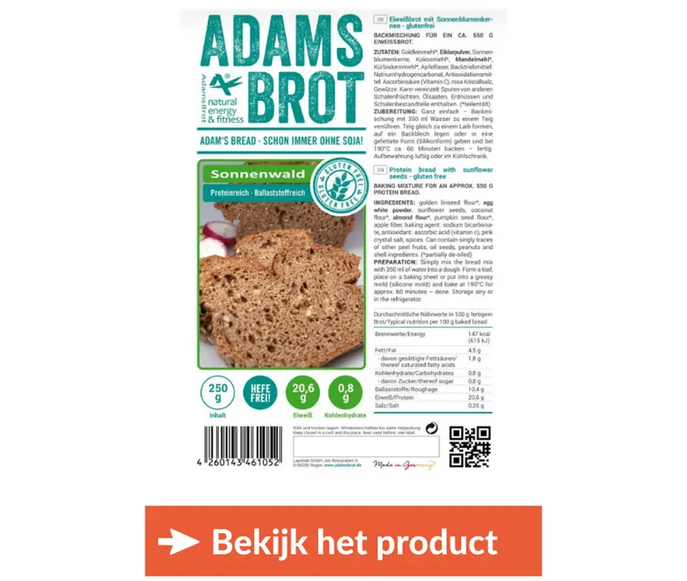 Koolhydraatarm glutenvrij brood